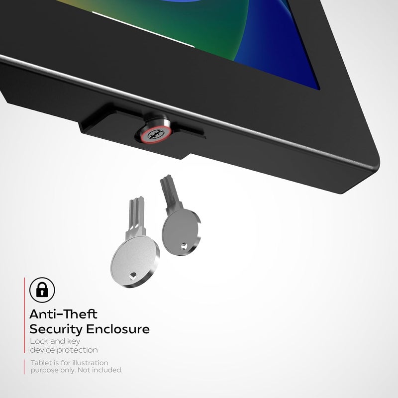 CTA Digital CTA iPad Wall Mount with Barcode Scanner – Anti-Theft Tablet Enclosure with Honeywell Barcode Scanner for iPad 10.9" 10th Gen, 11 (A16), Pro 11", Air 11, Galaxy S Tabs, Surface Go Tabs & More - Image 3